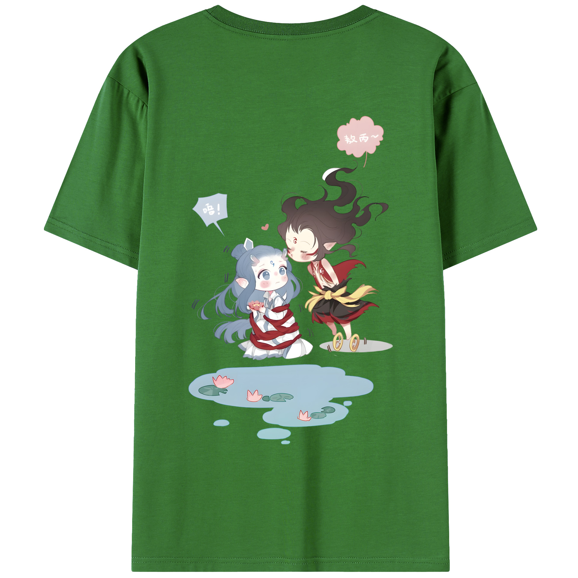 （画像用） Ne Zha 2 ナタ 魔童の大暴れ レディース半袖Tシャツ(バックプリント)